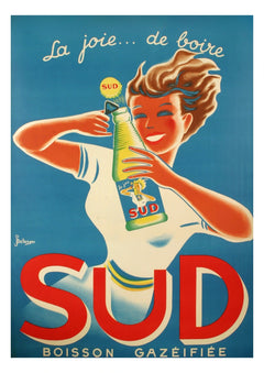 Sud La Joie de Boire Soda Poster — poster only, complete unframed artwork