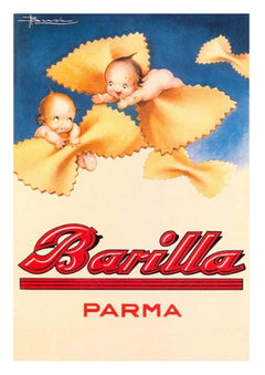 Barilla Parma Pasta Babies Poster — poster only, complete unframed artwork