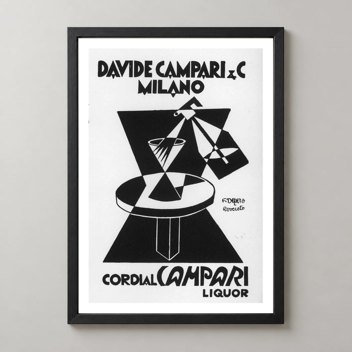 Cordial Campari Geometric Table Poster