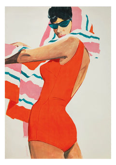 Lahco Red Swimsuit Poster — poster only, complete unframed artwork