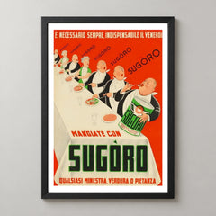 Sugoro Soup Dining Poster — black frame studio view