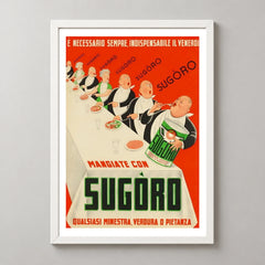 Sugoro Soup Dining Poster — white frame studio view