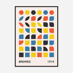 Geometric Colour Study — front view in a black frame