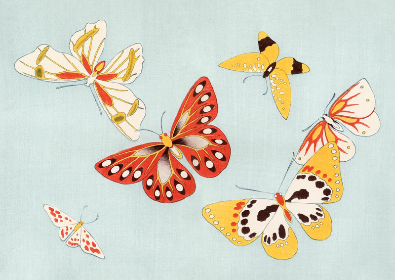 Golden Butterflies — borderless A-series artwork