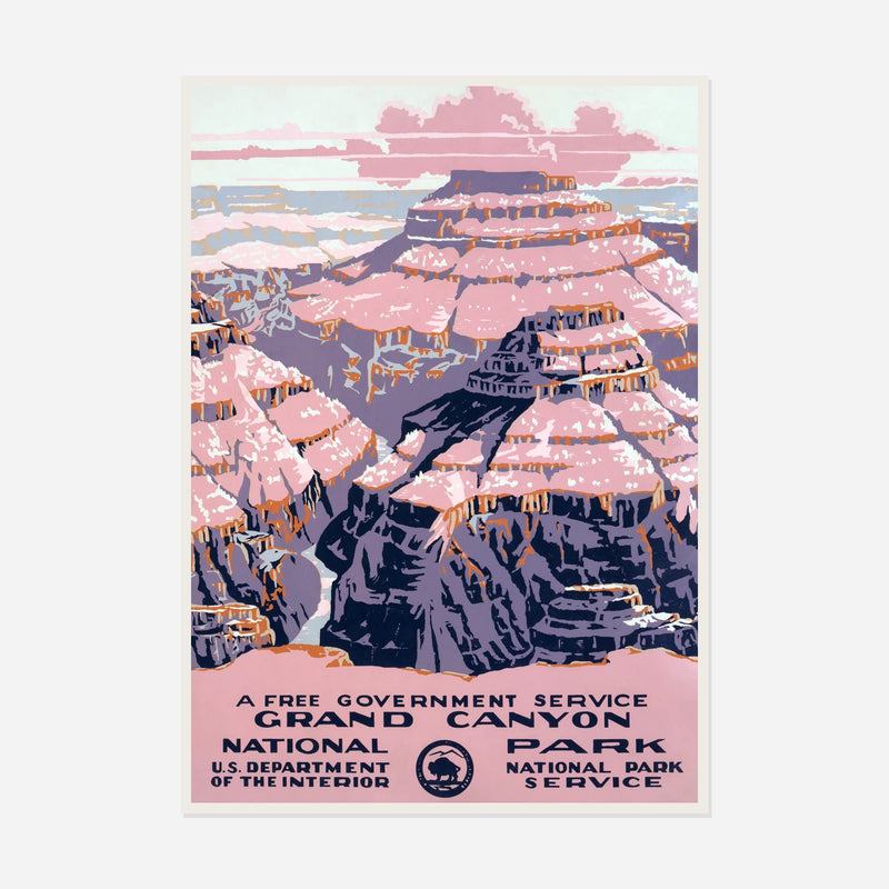 Grand Canyon — front view in a white frame