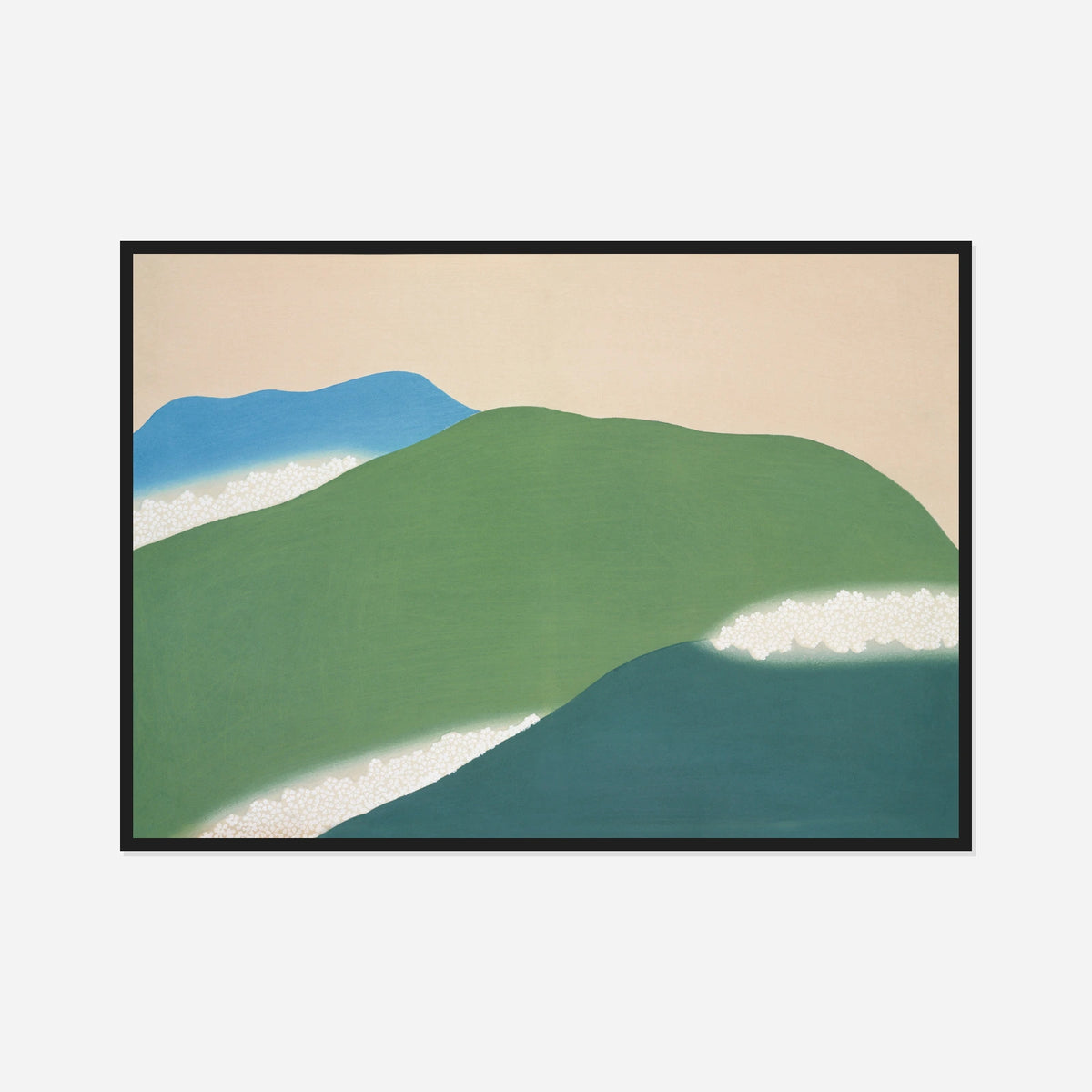 Green Mountains — front view in a black frame