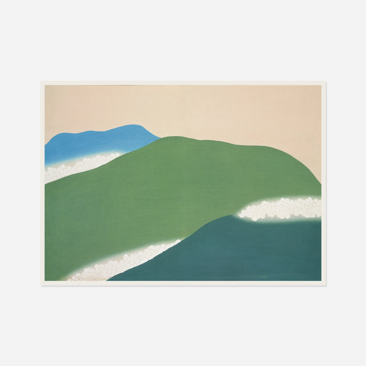 Green Mountains — front view in a white frame
