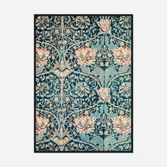 Honeysuckle Pattern — front view in a black frame