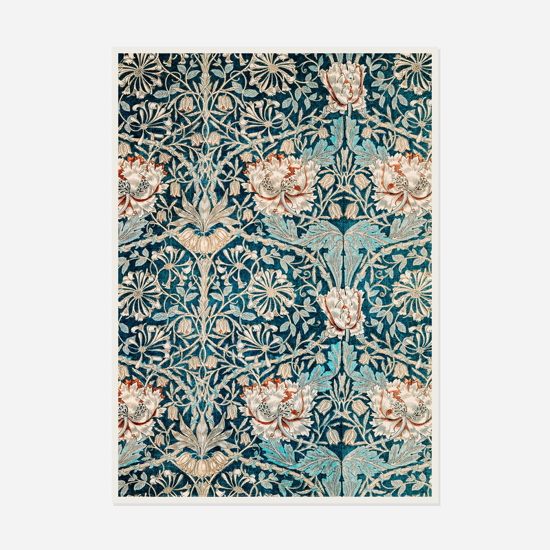 Honeysuckle Pattern — front view in a white frame