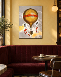 Lachambre Balloon — styled room visualisation in a black frame