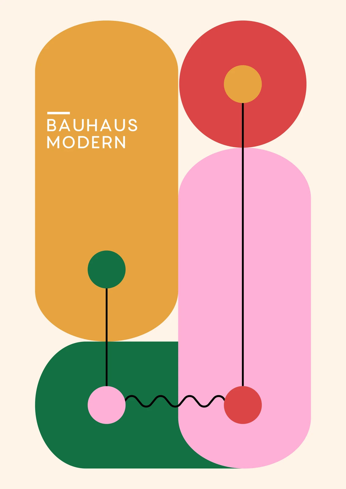 Modernist Garden — borderless A-series artwork