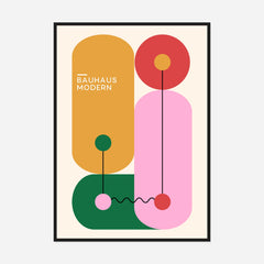 Modernist Garden — front view in a black frame