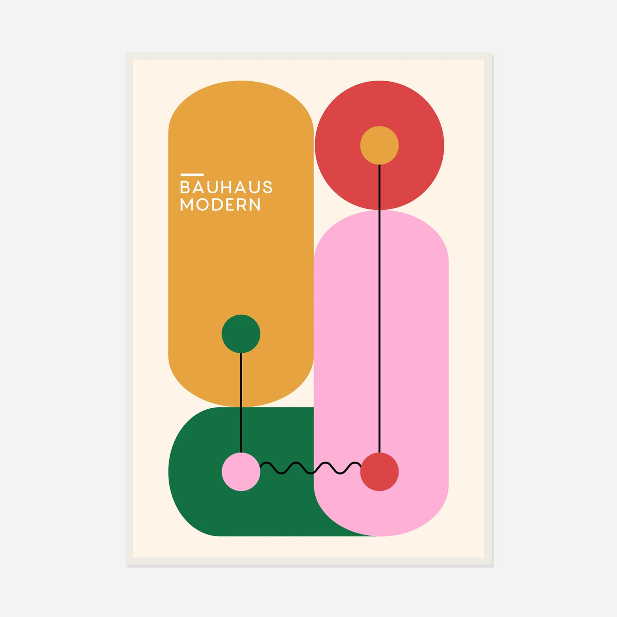 Modernist Garden — front view in a white frame