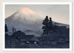 Mount Fuji from Mizukubo in a white frame; landscape front-view mockup