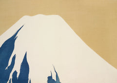 Mount Fuji in Blue and Cream — borderless A-series artwork