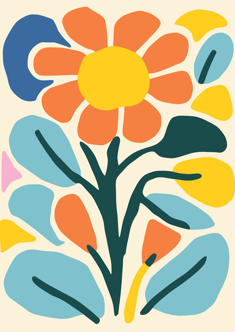 Orange Daisy — borderless A-series artwork