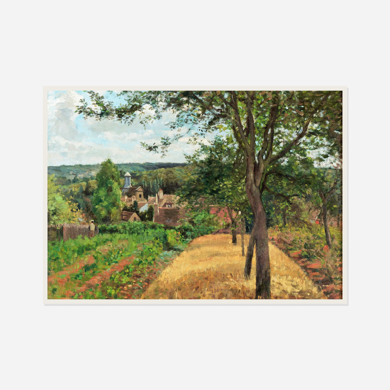 Orchards at Louveciennes — front view in a white frame