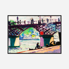 Pont des Arts — front view in a black frame