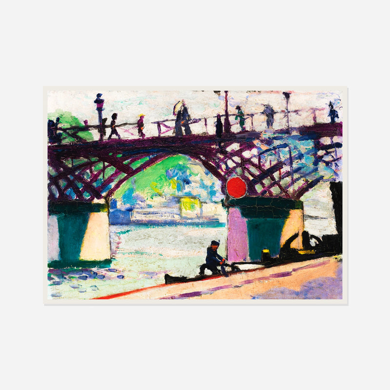 Pont des Arts — front view in a white frame