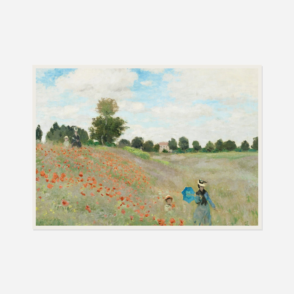 Poppies near Argenteuil — front view in a white frame
