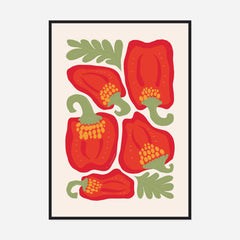 Red Pepper — front view in a black frame