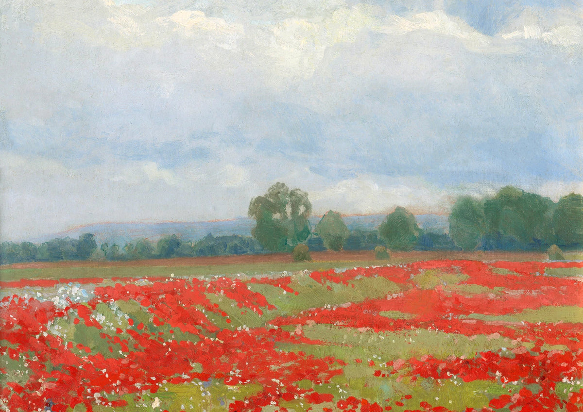 Red Poppy Field — borderless A-series artwork