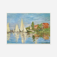 Regattas at Argenteuil — front view in a white frame