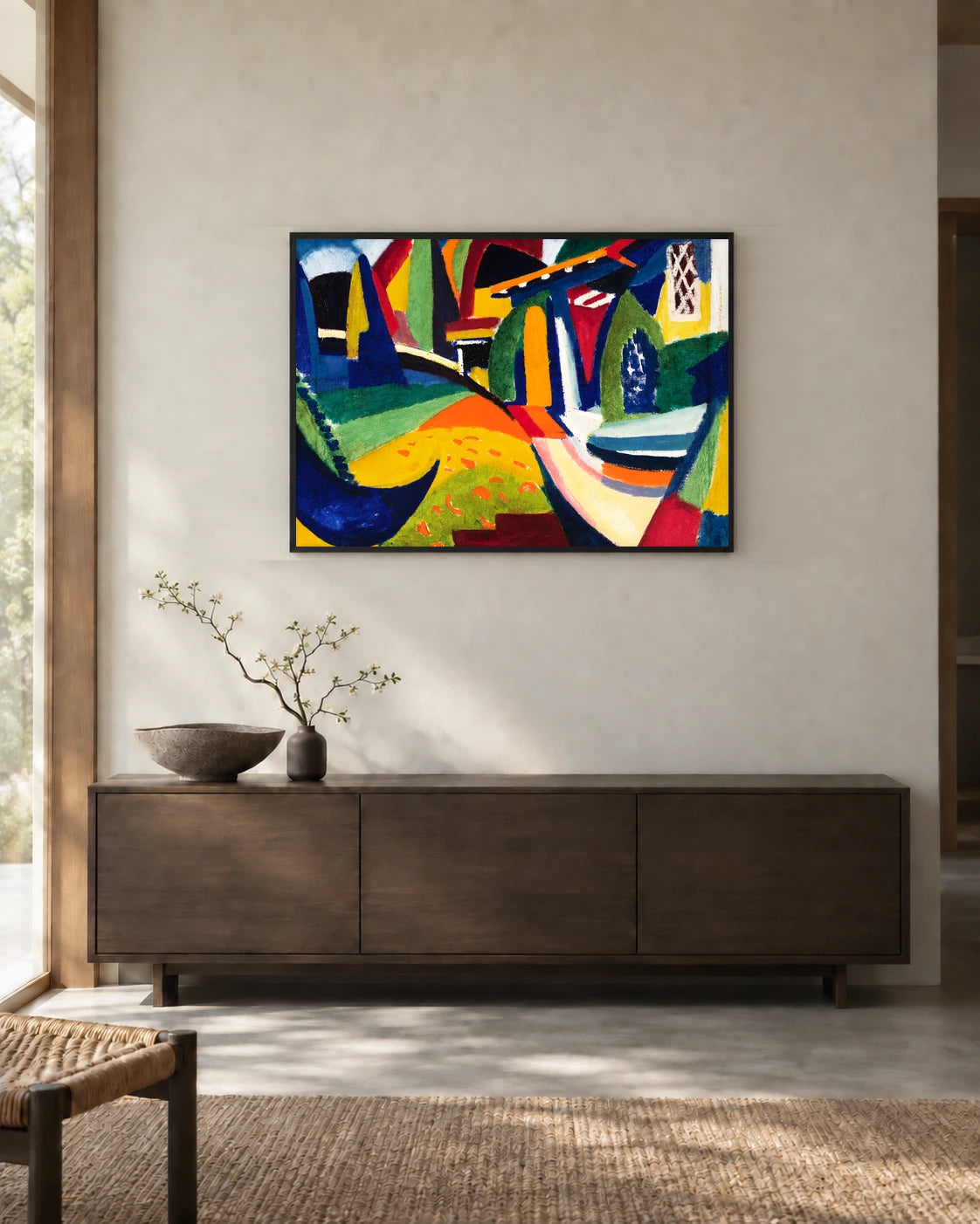 Scheherazade — styled room visualisation in a black frame