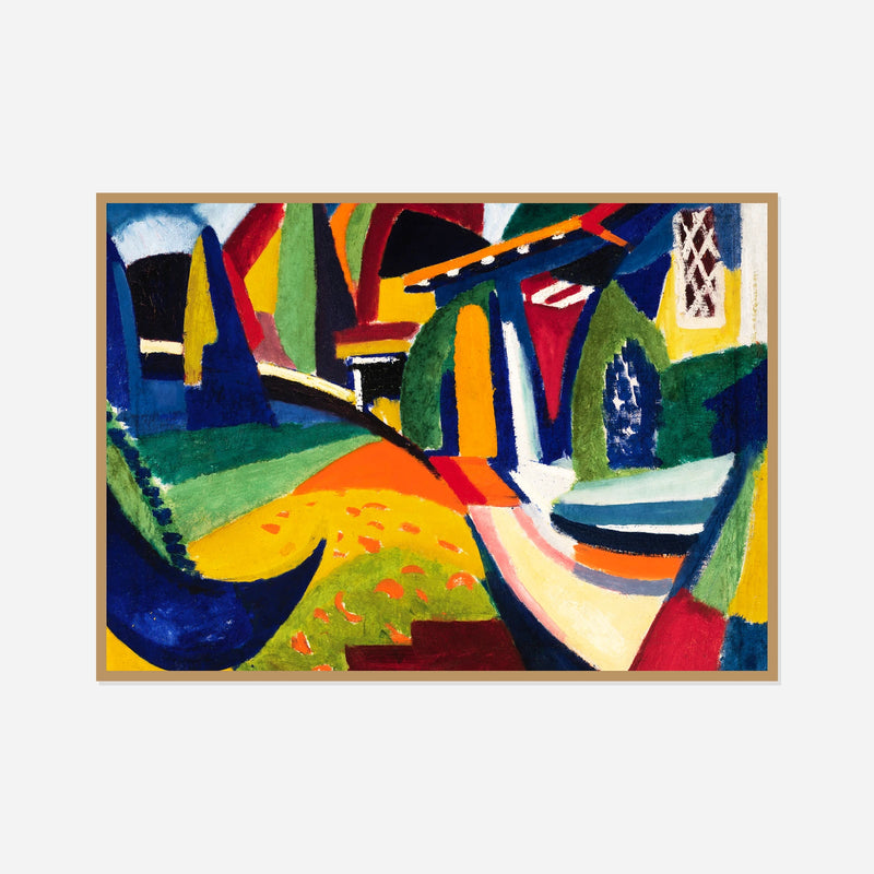 Scheherazade — front view in a natural wood frame