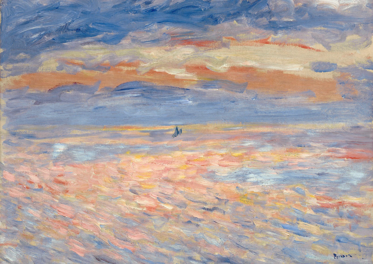 Sunset in Orange and Blue — borderless A-series artwork