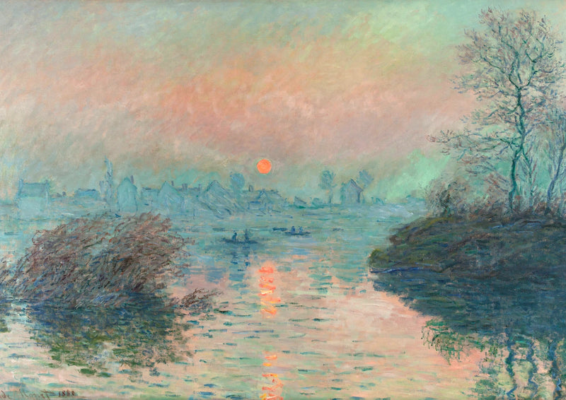 Sunset on the Seine at Lavacourt — borderless A-series artwork