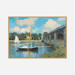 The Bridge at Argenteuil — front view in a natural wood frame