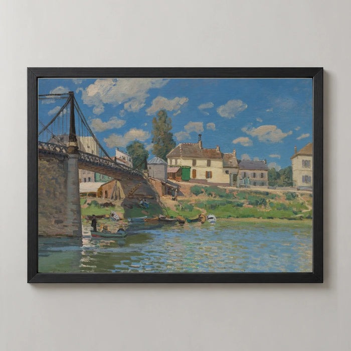 The Bridge at Villeneuve-la-Garenne Art Print by Alfred Sisley