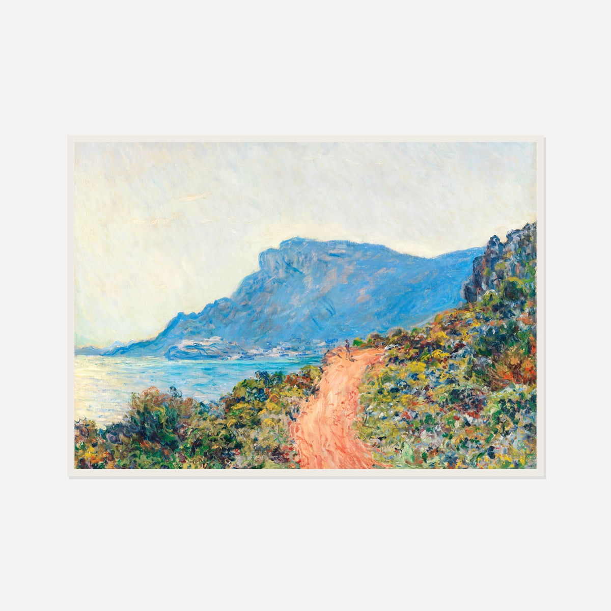 The Corniche near Monaco — front view in a white frame