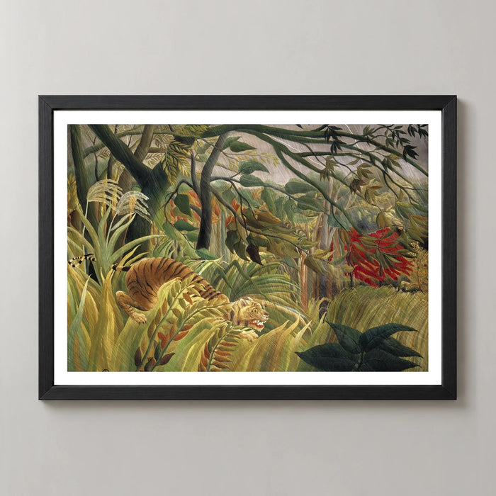Tiger in a Tropical Storm Art Print by Henri Rousseau