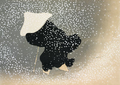 Traveller in Snow — borderless A-series artwork