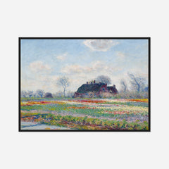 Tulip Fields at Sassenheim — front view in a black frame