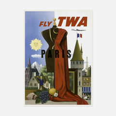 TWA Paris — front view in a white frame