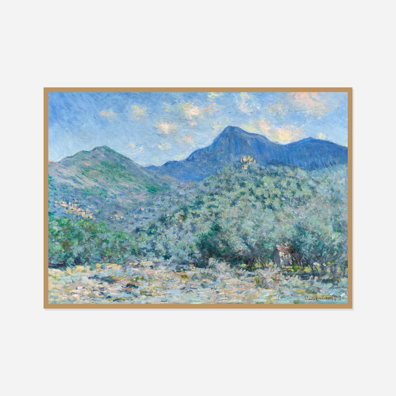 Valle Buona near Bordighera — front view in a natural wood frame