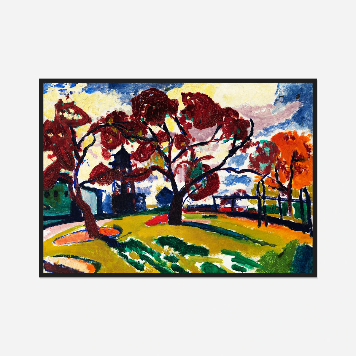 Winds — front view in a black frame