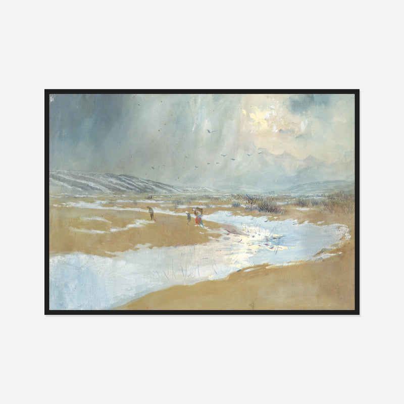 Winter Landscape — front view in a black frame