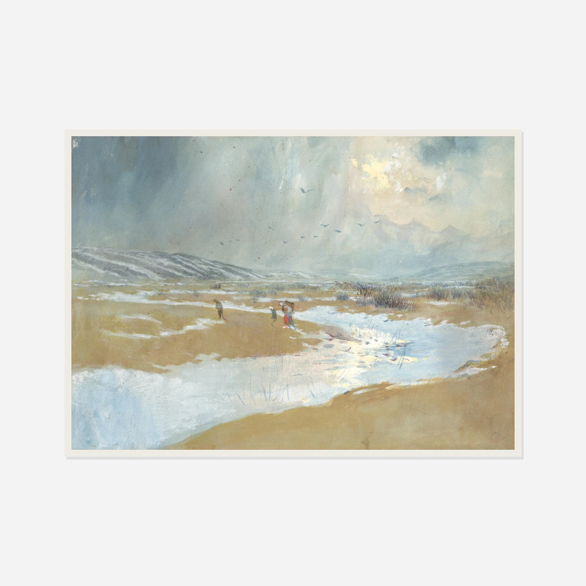 Winter Landscape — front view in a white frame