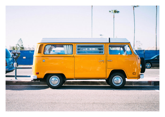 Yellow Van Coastal Photographic Print