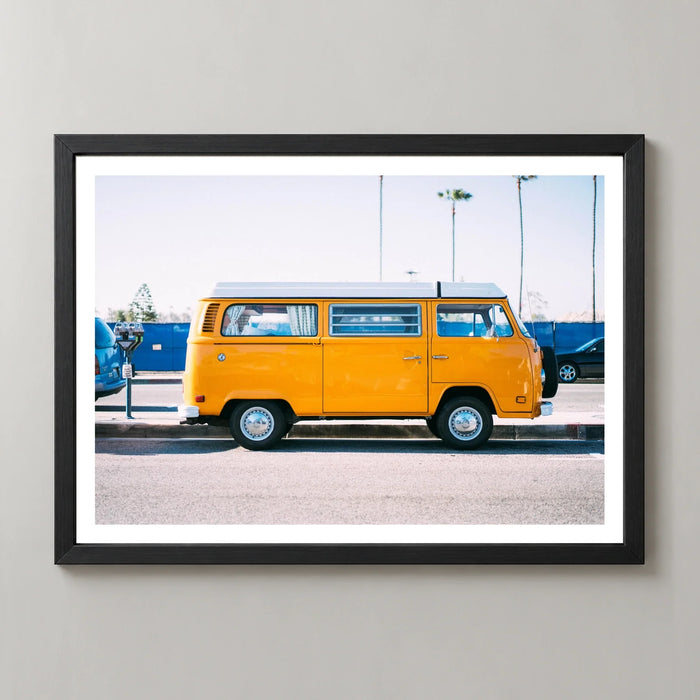 Yellow Van Coastal Photographic Print