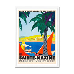 Sainte Maxime French Riviera France Vintage Travel Poster - Galrie